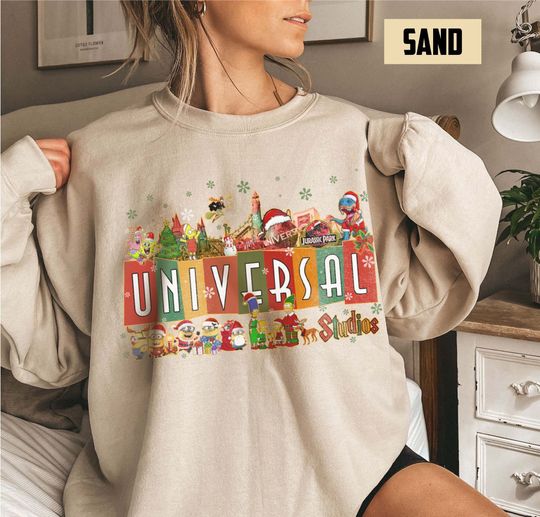 Disney Universal Studios Christmas Sweatshirt, Minion Christmas