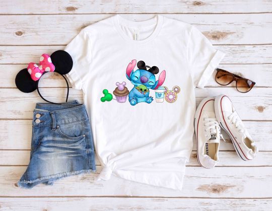 Disney Stitch Grogu Snacks Shirt, Cute Stitch Shirt, Disney Snacks Shirt