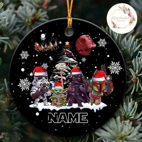 Personalized Disney Star Wars Christmas Ornament, Custom Name Galaxy's Edge Christmas