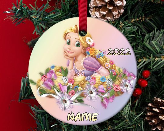 Personalized Disney Rapunzel Christmas Ornament,Disney Christmas Ornament
