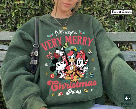 Discover Mickey's Very Merry Christmas Party 2023 Sweatshirt, Disney Family Christmas Sweatshirt