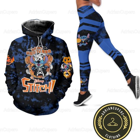 Halloween Disney Stitch Hoodie And Leggings, Lilo And Stitch Hoodie