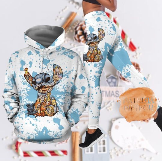 Christmas Stitch Hoodie/Legging, Disney Stitch Hoodie