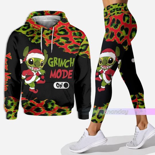 Christmas Stitch Hoodie, Custom Disney Stitch Hoodies Leggings