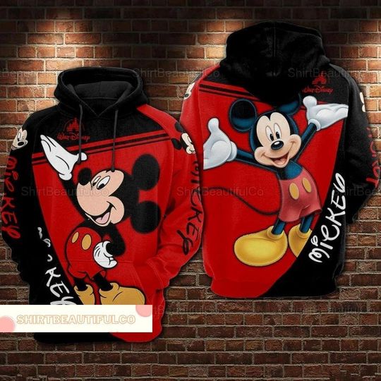 Christmas Mickey Mouse Disney 3D Hoodie