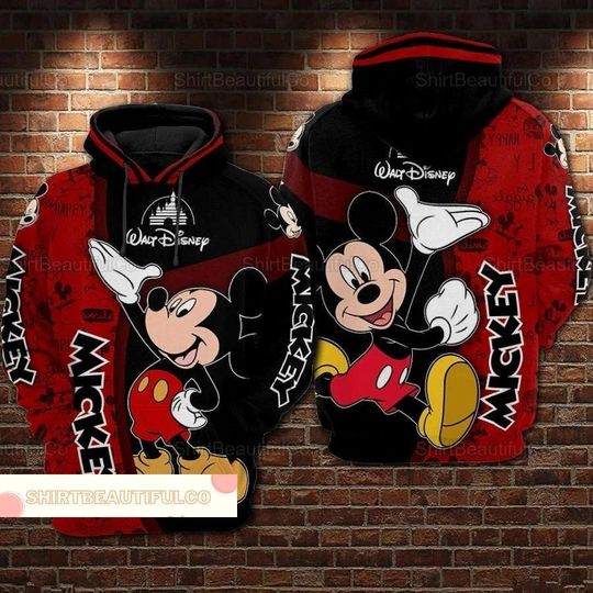 Christmas Mickey Mouse Disney 3D Hoodie