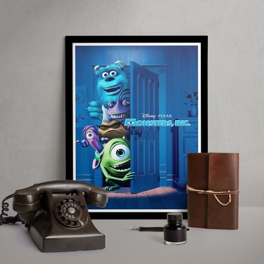 Monsters Inc Disney Film Premium Matte Vertical Poster