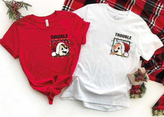 Chip & Dale Christmas Shirt, Christmas Disney Family Vacation T-shirt, Chipmunks Gifts