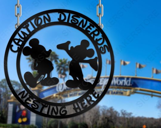 Home Sweet Disney Home Metal Sign, Mickey Mouse Home Wall Decor, Farmhouse Decor