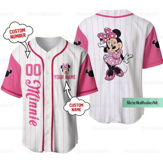 Christmas Minnie Mouse Jersey, Disney Minnie Jersey Shirt
