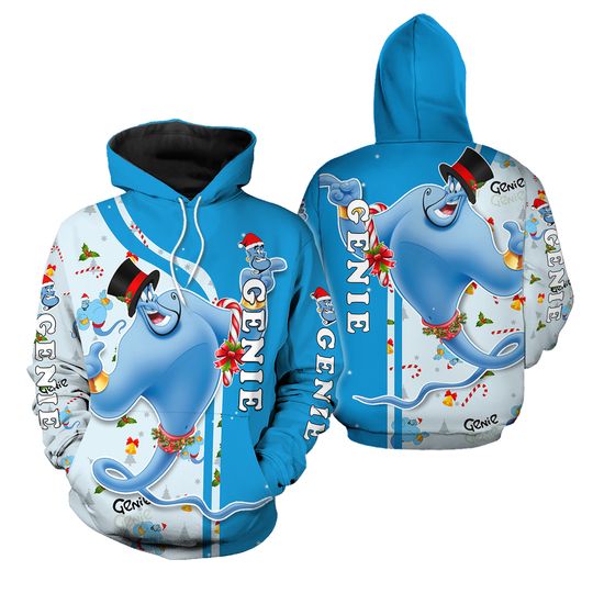 Aladdin Genie Lamp Santa Xmas Disney Hoodie