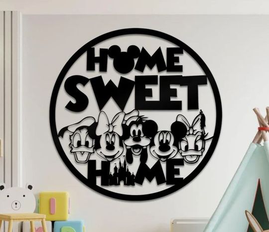 Discover Disney Mickey And Friends Sweet Home Metal Sign