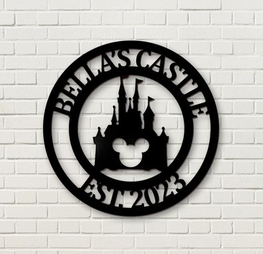 Personalized Disney Castle Metal Sign