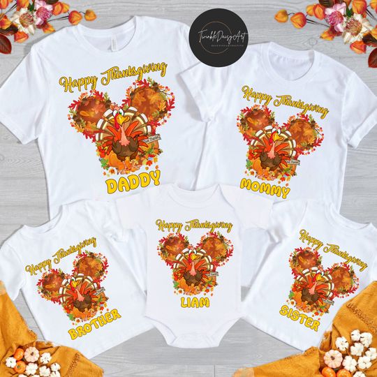 Mickey Turkey Thanksgiving shirt, Fall Autumn Mickey Ears, Disney Thanksgiving shirt, Fall Disneyland Shirt