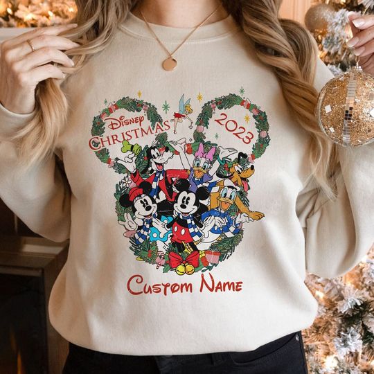 Discover Mickey & friends Globe Family Christmas Sweater, Mickey's very merry Christmas party 2023 shirt,Walt Disney world Christmas Tee