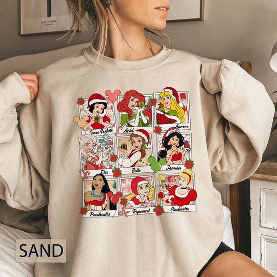 Disney Princess Christmas Shirt, Retro Disney Christmas Shirt, Disneyland Christmas Shirt