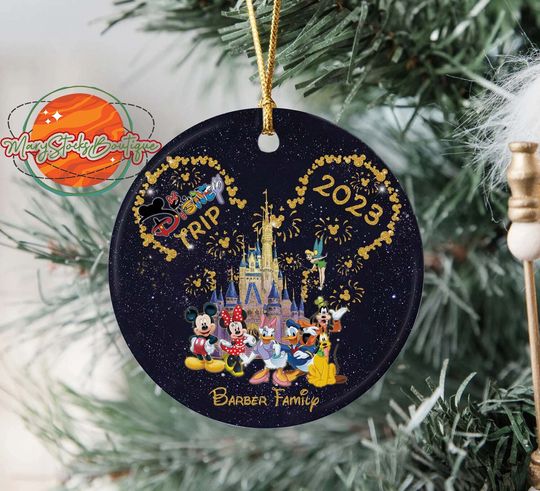 Personalized Disney Trip 2023 Ornament, Family Vacation Ornament