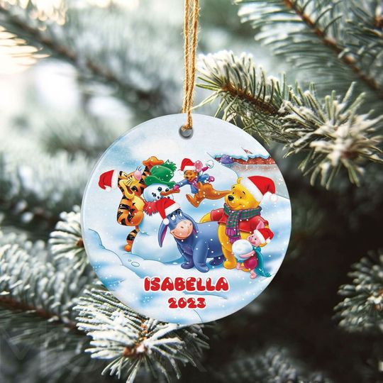 Eeyore Disney Christmas Ceramic Ornament, Pooh Christmas Ornament