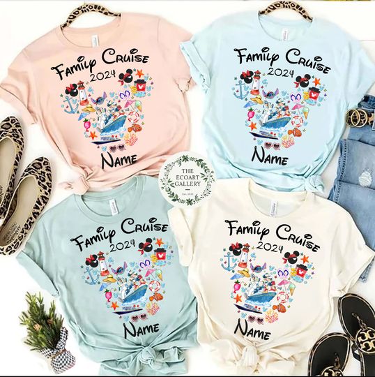 Personalized Disney Family Cruise 2024 shirt, Mickey & Friends Disney Cruise shirt