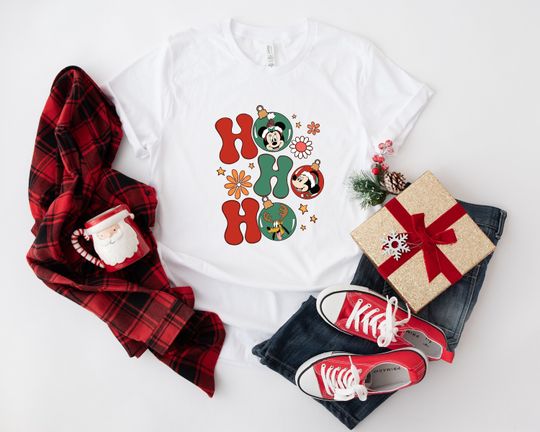 Discover HOHOHO Disney Christmas Shirt, Christmas Disney Vacation Shirt