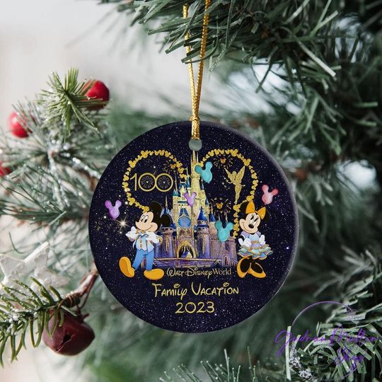 Personalized Disney 100 Years Ornament, Disney 100th Anniversary Ornament