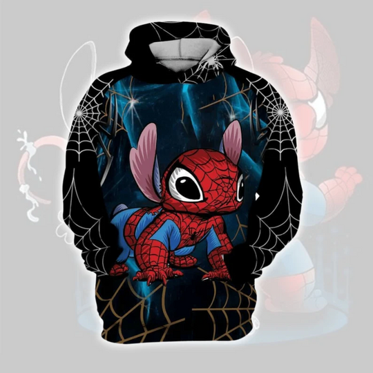 Spider-Man Stitch Disney Hoodie, 3D Hoodie