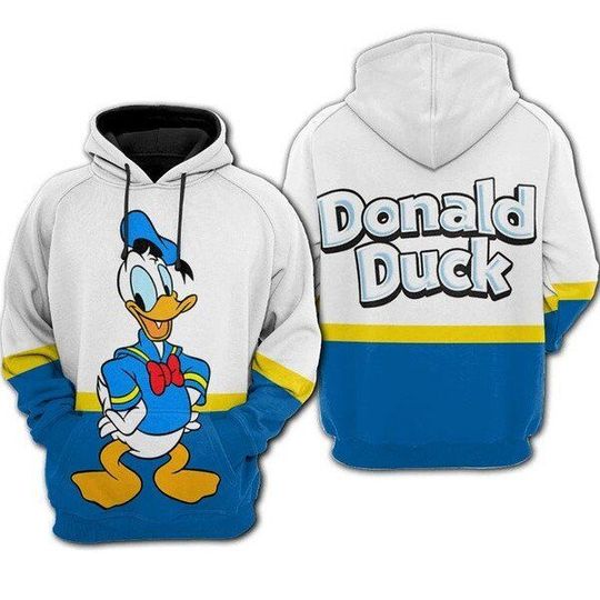 Donald Duck Disney Hoodie, 3D Hoodie