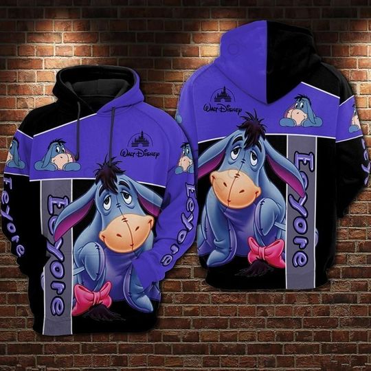 Winnie The Pooh Eeyore Disney Hoodie, 3D Hoodie