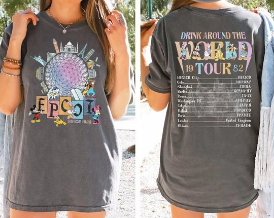 Disney Epcot World Tour Shirt, Unisex Disney Epcot Shirt