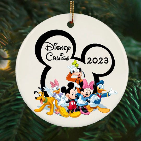 Disney Cruise Ornament, Disney World Friends Vacation, Mickey and Friends Keepsake