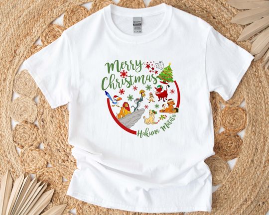 Merry Christmas Hakuna Matata Shirt, Christmas The Lion King Shirt, Christmas Disney Shirt