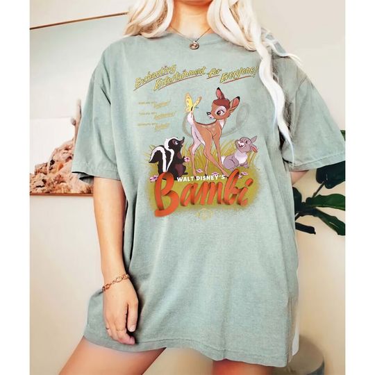 Disney Bambi Enchanting Entertainment For Everyone Retro T-Shirt