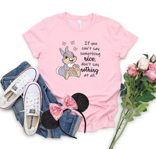 Disney Inspired Thumper Bambi Unisex Short Sleeve T Shirt, Don't Say Nothing At All