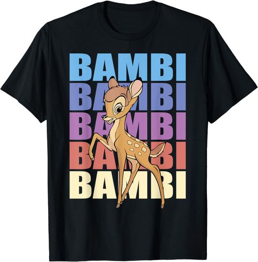 Disney Bambi Name Stack Portrait T-Shirt