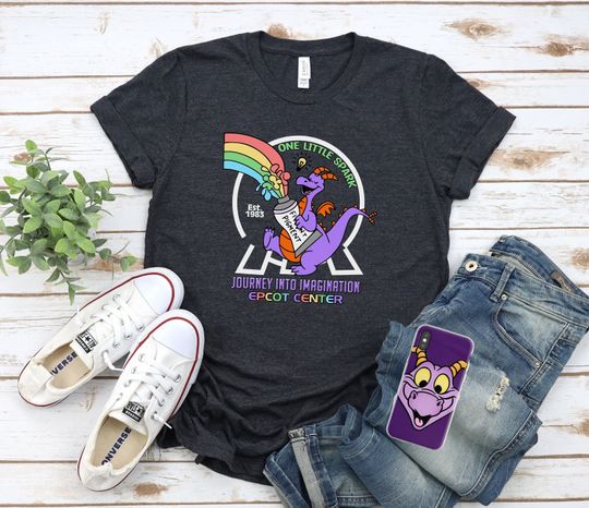 Disney Figment Journey Into Imagination One Little Spark Epcot Unisex Short Sleeve Tee