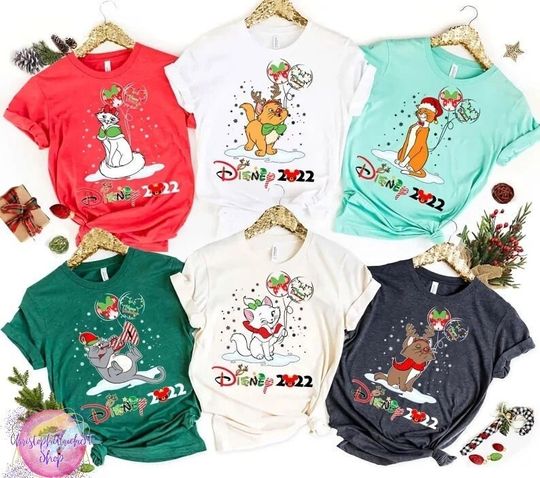 Discover The Aristocats Christmas Shirt,  Animal Kingdom Shirt, Disneyland Cat Shirt, Disneyland Christmas Shirt