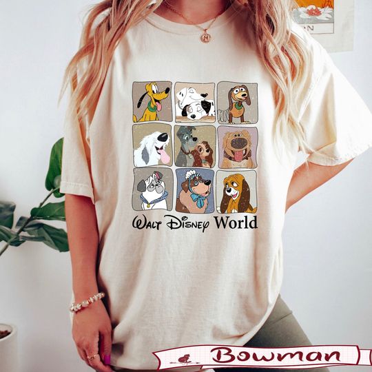 Discover BM Retro Disney Dogs Shirt, Disney Pets Movie Dogs Group T-Shirt