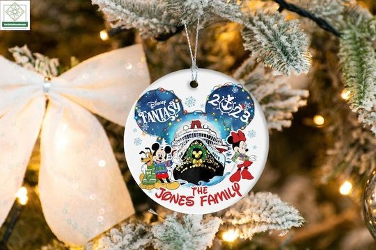 Personalized Mickey Ornament, Disney Cruise Ornament
