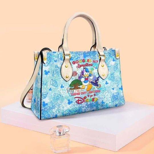 Disney Donald Duck Women Handbag, Christmas Disney Characters Leather Bag