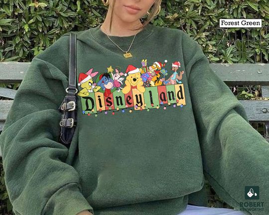 Disney Winnie The Pooh Christmas Sweatshirt, Disneyland Christmas Sweatshirt