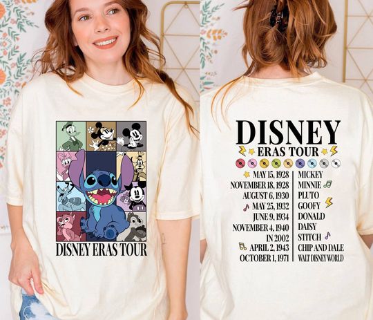 Mickey And Friends Eras Tour Shirt, Stitch Eras Tour Shirt, Disneyland Concert Music Shirt