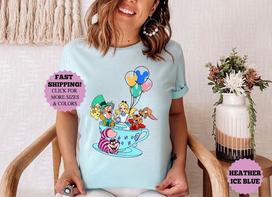 Alice in Wonderland Shirt, Disney Trip Tea Party Shirt, Disney Characters Tea Tee, Disney Trip Shirt, Disney holiday shirt