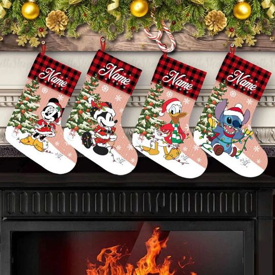 Discover Personalized Mickey Mouse Disney Christmas Stocking, Holiday Christmas Stockings