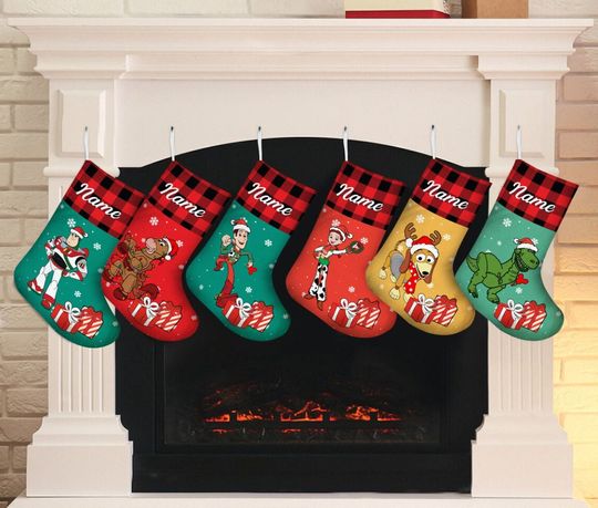 Personalized  Toy Story Christmas Stocking, Disney Characters Stocking