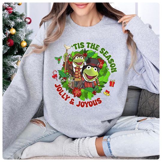 Disneyland Christmas K the frog And Tiny Tim Shirt, The Muppet Christmas Carol Tee, Mickey's Very Merry Christmas