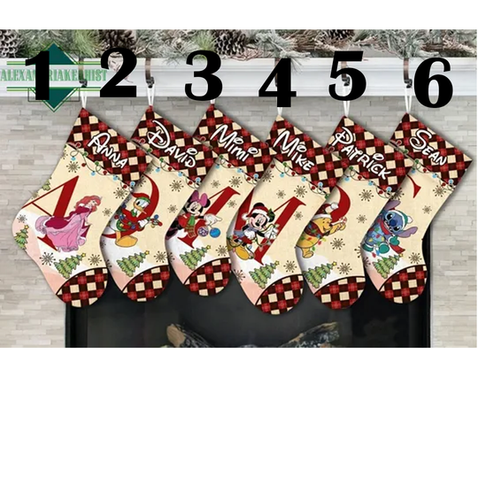 Personalized Disney Monogram Alphabet Stocking, Mickey Stocking