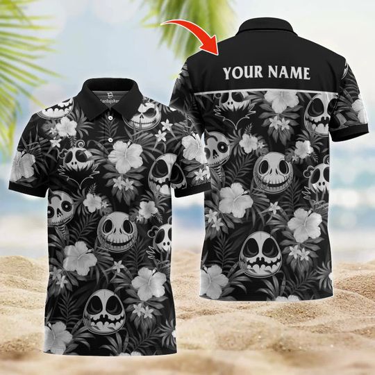 Personalized The Nightmare Before Christmas Jack Skellington Disney Polo Shirt