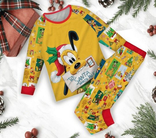 Discover Pluto Christmas Pajama Set, Disney Pyjamas, Gift For Family