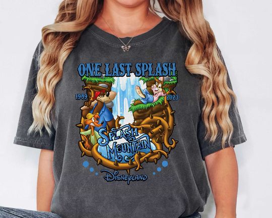 Retro Disneyland Splash Mountain Tee,  Mickey Mouse Vacation Top, Classic Disney World Souvenir shirt