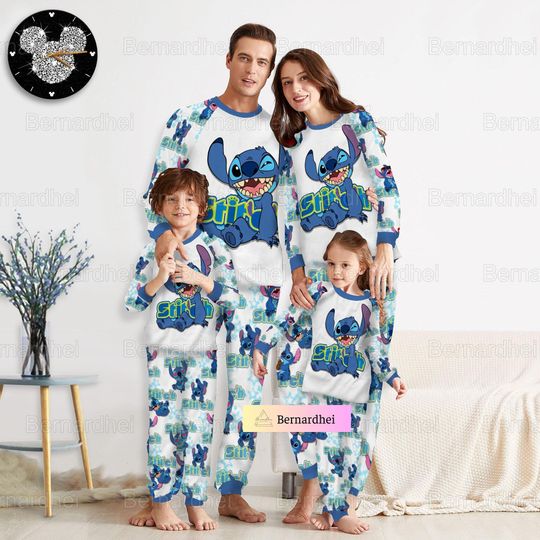 Christmas Stitch Family Shirts, Stitch Pajamas Set, Disney Family Outfits